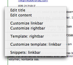 Right pane context menu